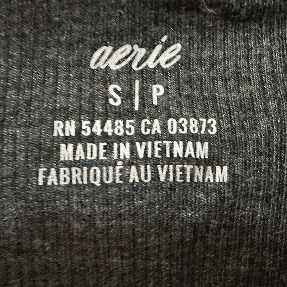 310 AERIE | NWT  Charcoal Gray Ribbed Scoop Neck Tank Top (Size S) - Picture 7 of 13